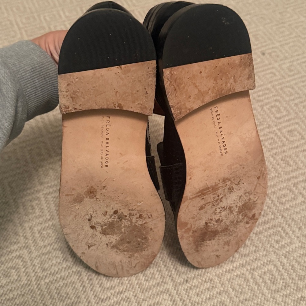 Freda Salvador Tash D'orsay Loafers Black size 10.5 - Picture 6 of 9